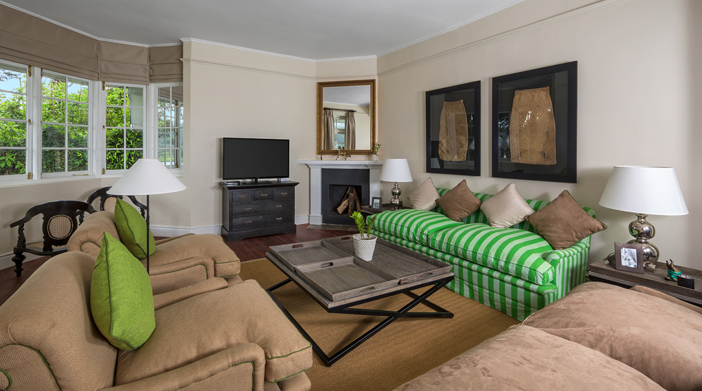 Lake-facing living spaces at Hill Rise Luxury Villa & Stables